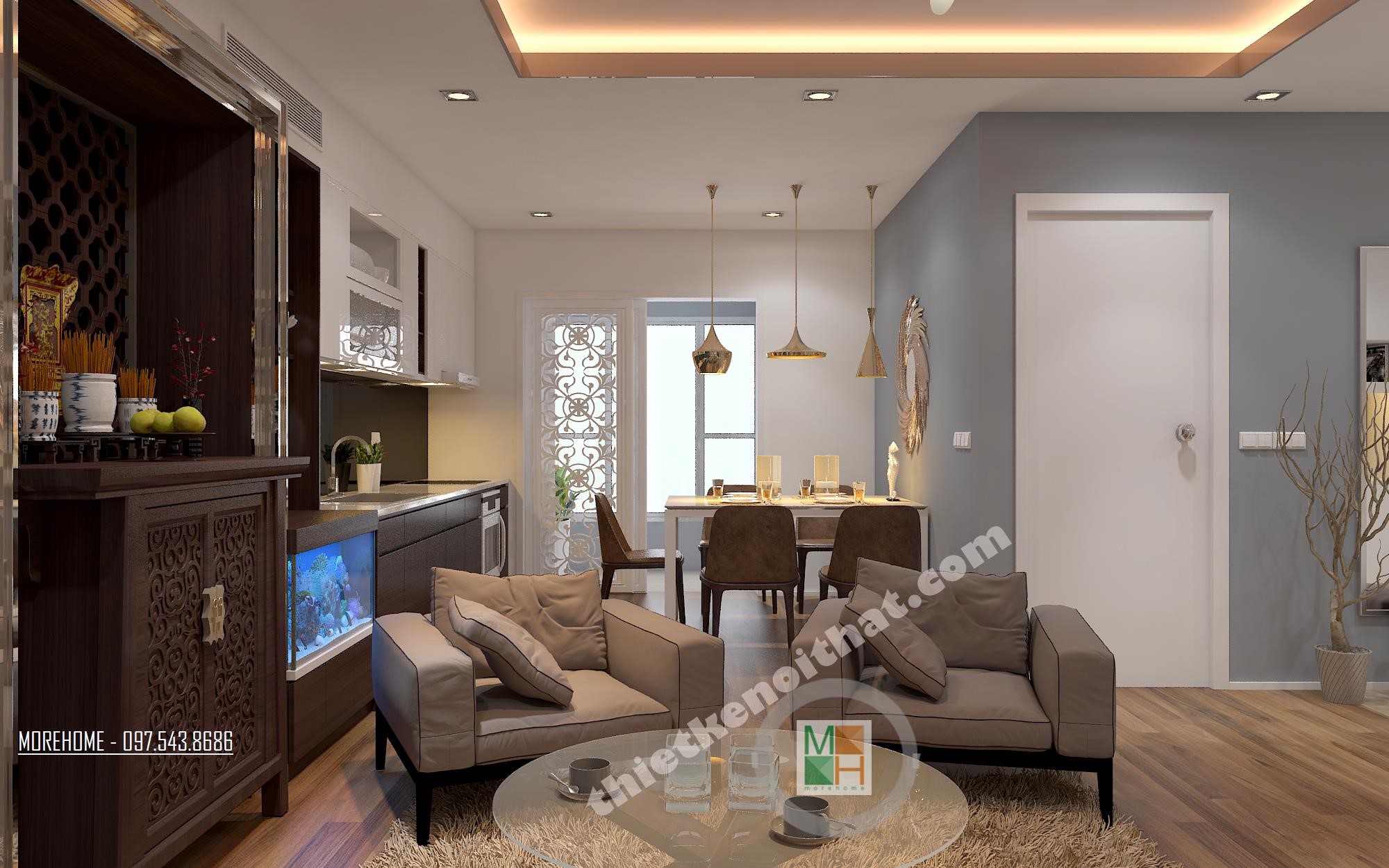 Thiết kế nội thất phòng khách chung cư nhỏ cần lưu ý gì? 